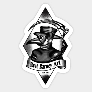 Bret Barney Art Logo Sticker